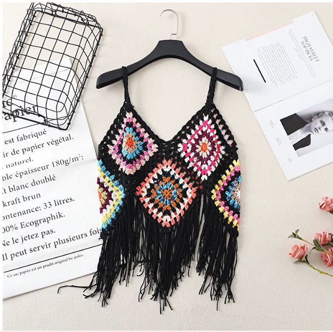 2018 Bohemian Crochet Tassel Vest for Women