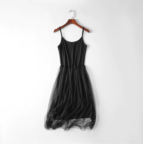 Summer Women’s Lace Layered Maxi Dress with Camisole