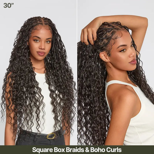 Frodio Veralux Boho Curl & Water Wave Full Lace Synthetic Braid Wig