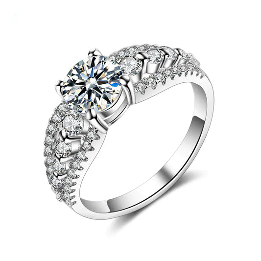 Trendy Women's Oversized Diamond Ring Jewelry