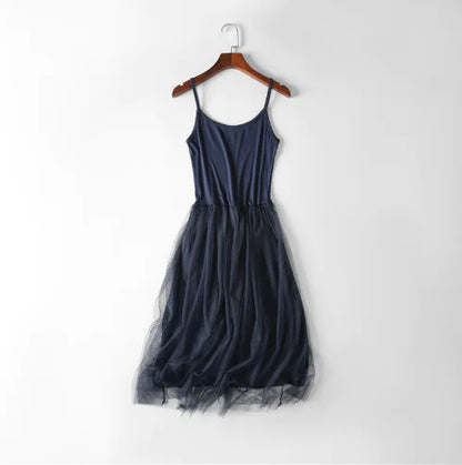 Summer Women’s Lace Layered Maxi Dress with Camisole