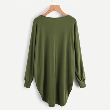 Trendy T-Shirt Dress with Short Front and Long Back