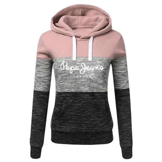 Stitched Print Women's Hoodie Sweater