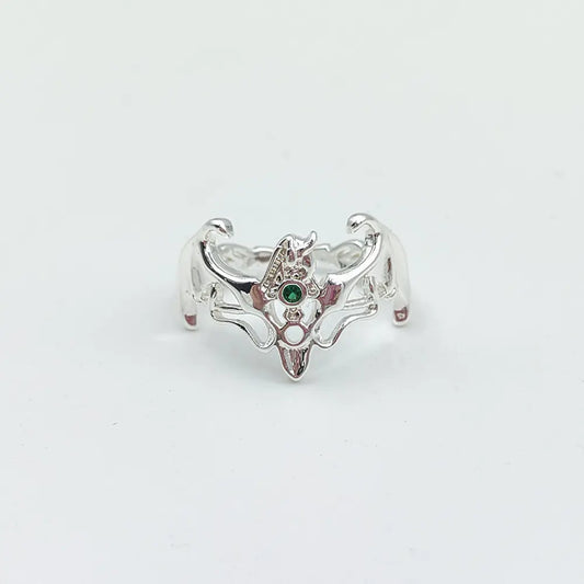 Versatile S925 Silver Opening Impression Ring for Couples