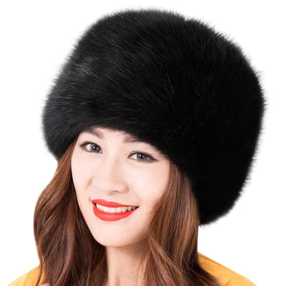 Faux Fur Fox Hat, Winter Hat, Snow Cap