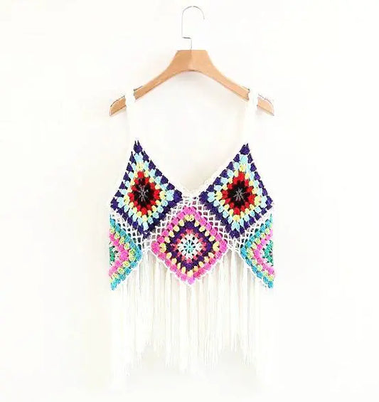 2018 Bohemian Crochet Tassel Vest for Women
