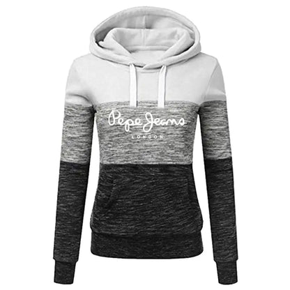 Stitched Print Women's Hoodie Sweater