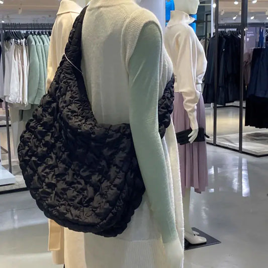 Yunduo Lingge Folds BigBag Casual Quilt Bag