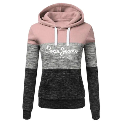 Stitched Print Women's Hoodie Sweater
