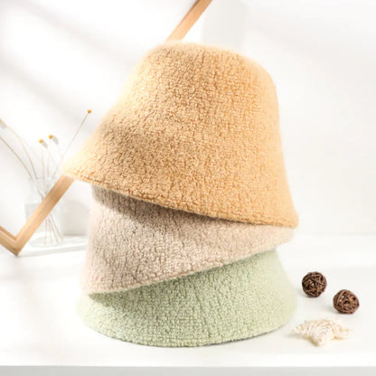 Gentle Alpaca Bucket Hat for Female Fishermen