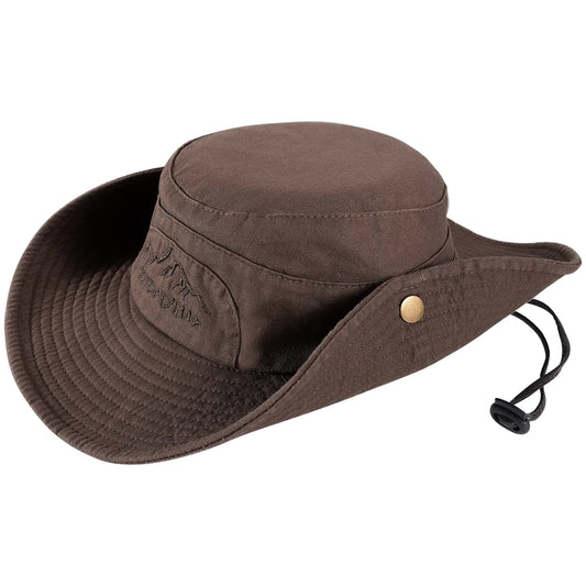 Obling Sun Hat Fishing Hat UPF 50 Wide Brim Bucket Hat Safari Boonie Hat B-Light Brown
