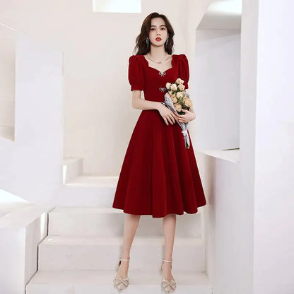 Summer Engagement Dress for Little Girls with Short Sleeves