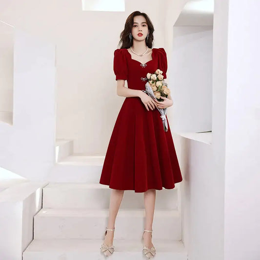Summer Engagement Dress for Little Girls with Short Sleeves