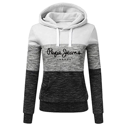 Stitched Print Women's Hoodie Sweater