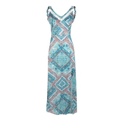 Floral Print Tie-Waist Cami Dress
