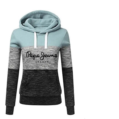 Stitched Print Women's Hoodie Sweater