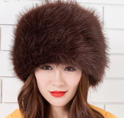 Faux Fur Fox Hat, Winter Hat, Snow Cap
