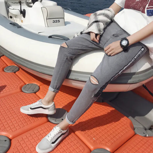 Versatile Korean Style Cropped Jeans