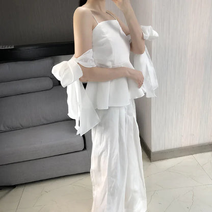 Off-Shoulder Chiffon Blouse for Women