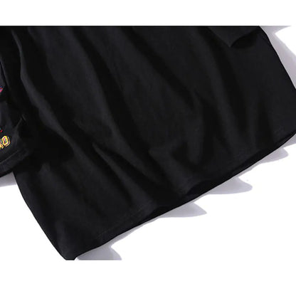 Spring Men's Student T-Shirt with Embroidery (Couples)