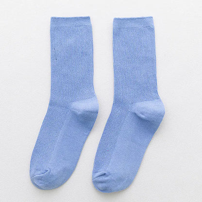 Rainbow Color Mid-calf Cotton Socks