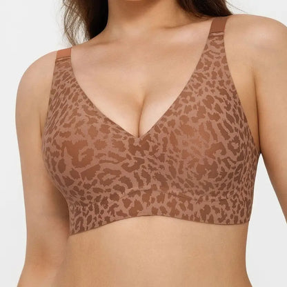 Popilush Wireless Jelly Bra Seamless Push Up Everyday Comfort T-Shirt Bra