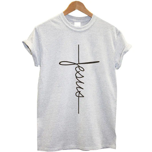 2019 Summer Plus Size Casual Letter Print Cotton T-Shirt