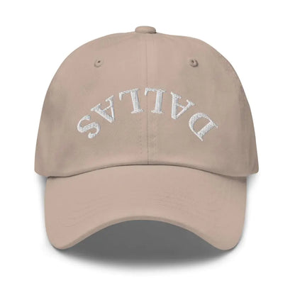 Generic Upside Down Dallas Cap Upside Down Dallas Dad Hat Dallas Dad Hat Inverted Dallas Embroidered Hat Dad Hat Stone