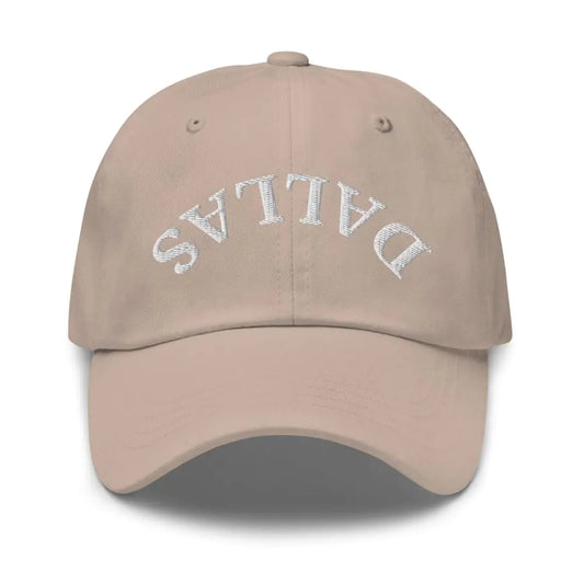 Generic Upside Down Dallas Cap Upside Down Dallas Dad Hat Dallas Dad Hat Inverted Dallas Embroidered Hat Dad Hat Stone