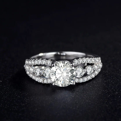 Trendy Women's Oversized Diamond Ring Jewelry