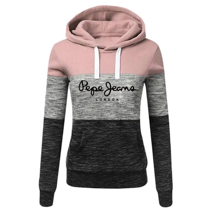 Stitched Print Women's Hoodie Sweater