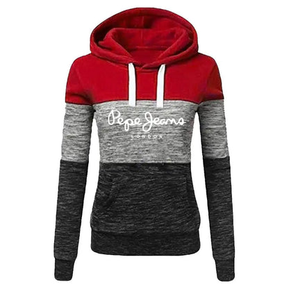 Stitched Print Women's Hoodie Sweater