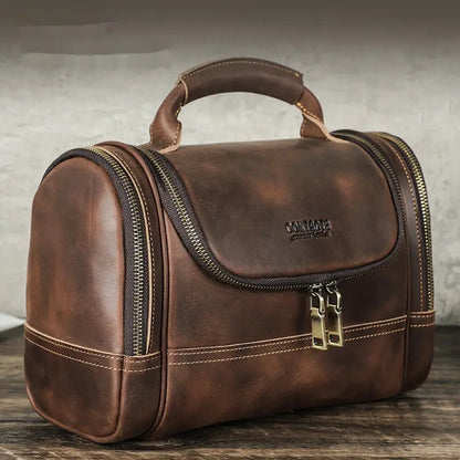 Vintage Cowhide Multi-Training Portable Pouch