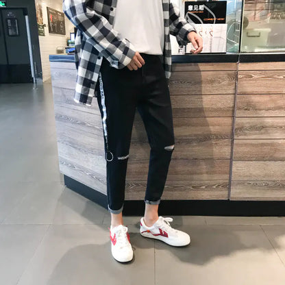 Versatile Korean Style Cropped Jeans