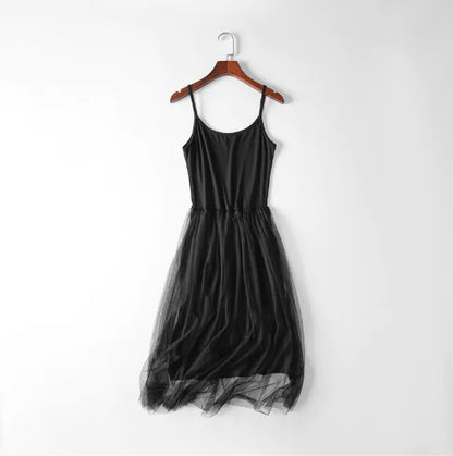 Summer Women’s Lace Layered Maxi Dress with Camisole